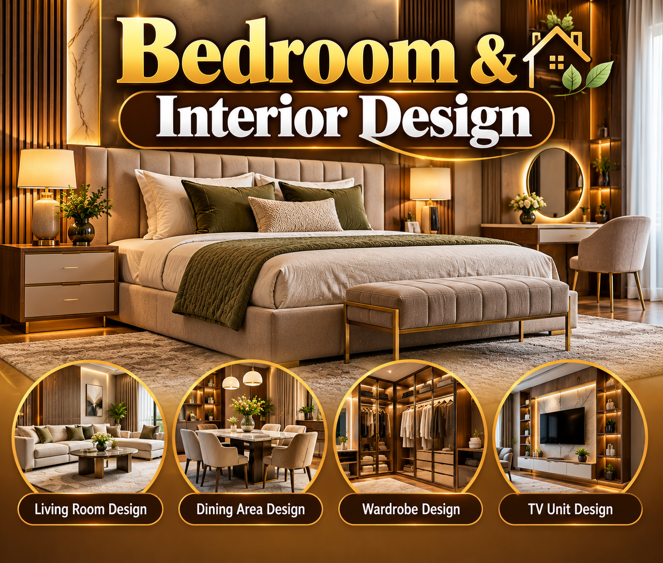 Bedroom and interior design