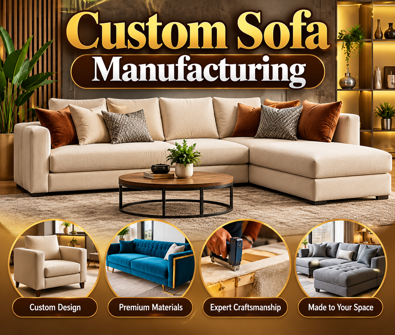 Custom sofa manufacturing