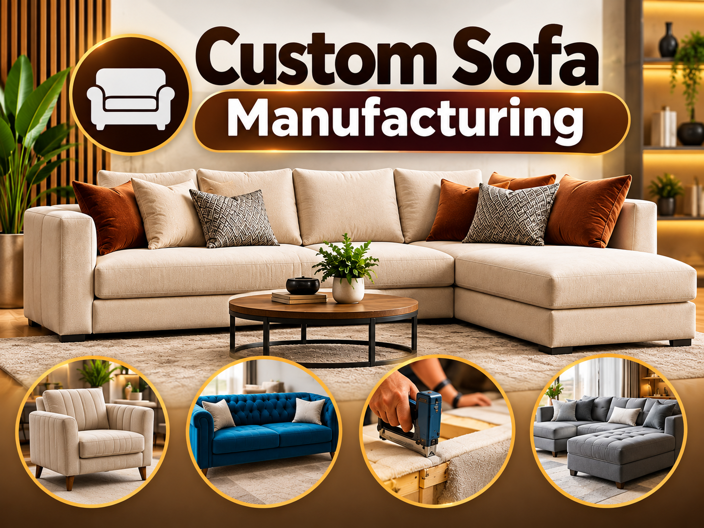 Custom sofa manufacturing