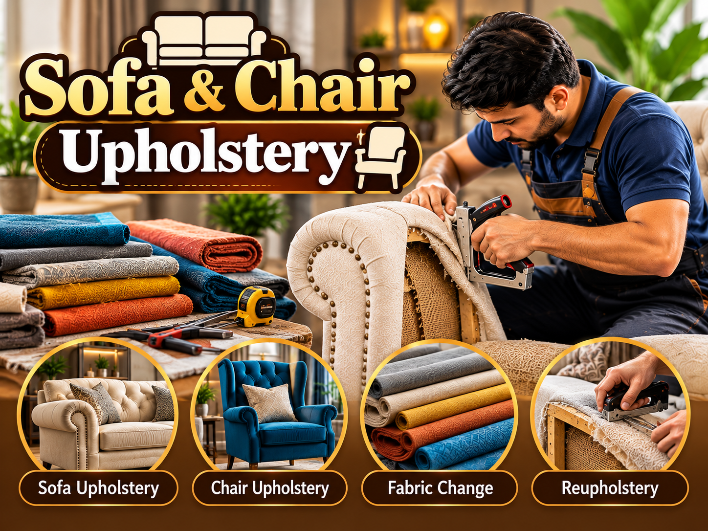 Sofa upholstery service